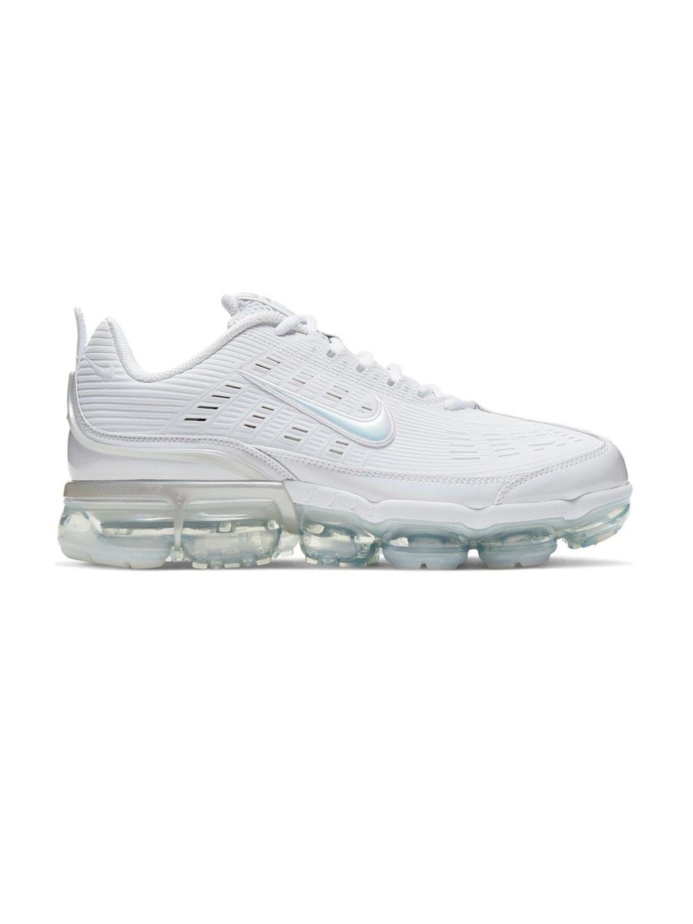 Women’s NIKE Air VaporMax 360 Triple white metallic iridescent sneakers- Size 10